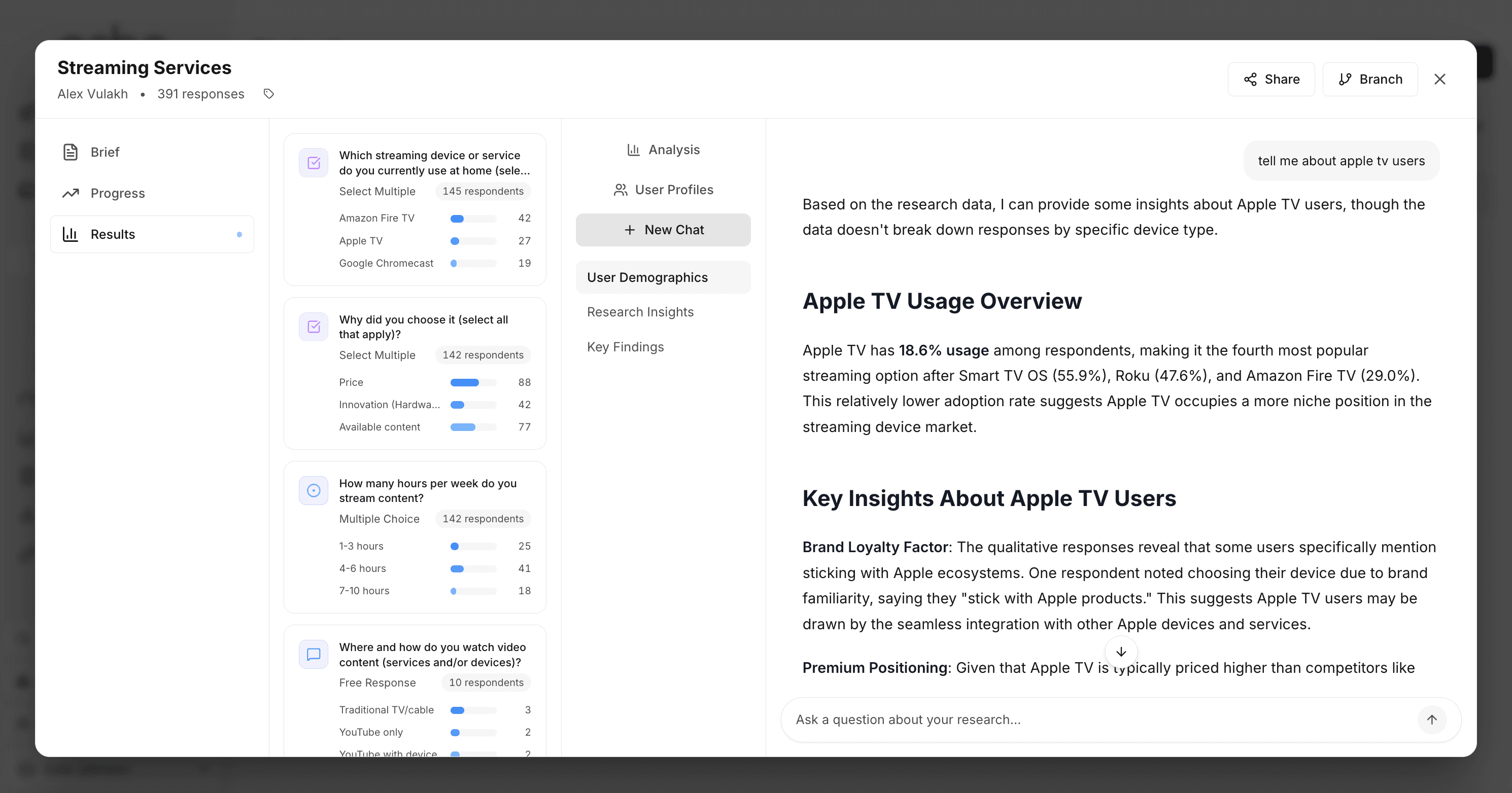 echo intelligence chat — light mode